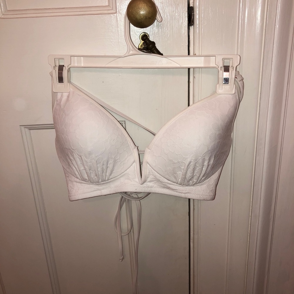 white bikini top